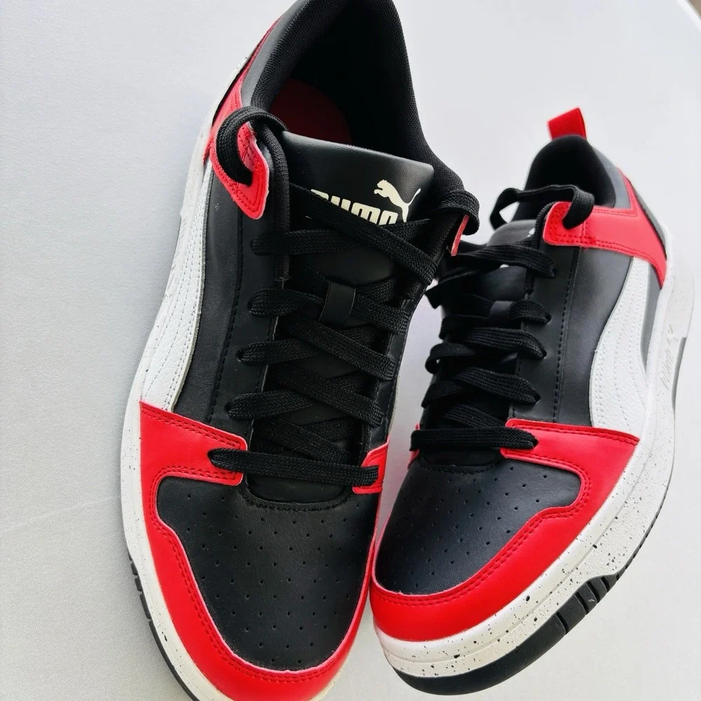 Puma Rebound Joy Low Sneakers Red Black White Men's Size‎ 11 (389958-01)